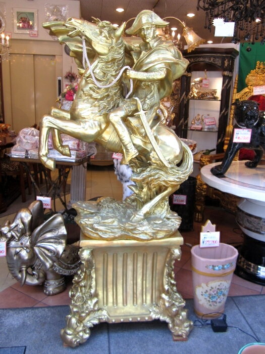 ナポレオン ボナパルト ゴールド アルプス越え 置物 大きい オブジェ 巨大 贈答品 高級 プレゼント 【送料無料】