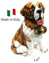 セントバーナード 置物 オブジェ h6-83f 【送料無料】 イタリア 陶器 動物 雑貨 犬 イヌ