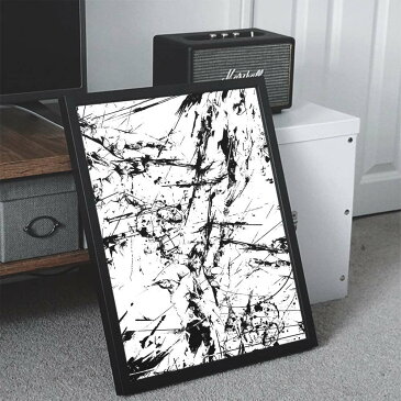 【送料無料】選べるサイズ A3サイズ(約30×42cm) インテリア オシャレ ファッションポスター アート ペイント 絵具 白 黒 モノクロ モノトーン 油絵 リビング 玄関 絵画 オイル モダン 不思議 シンプル
