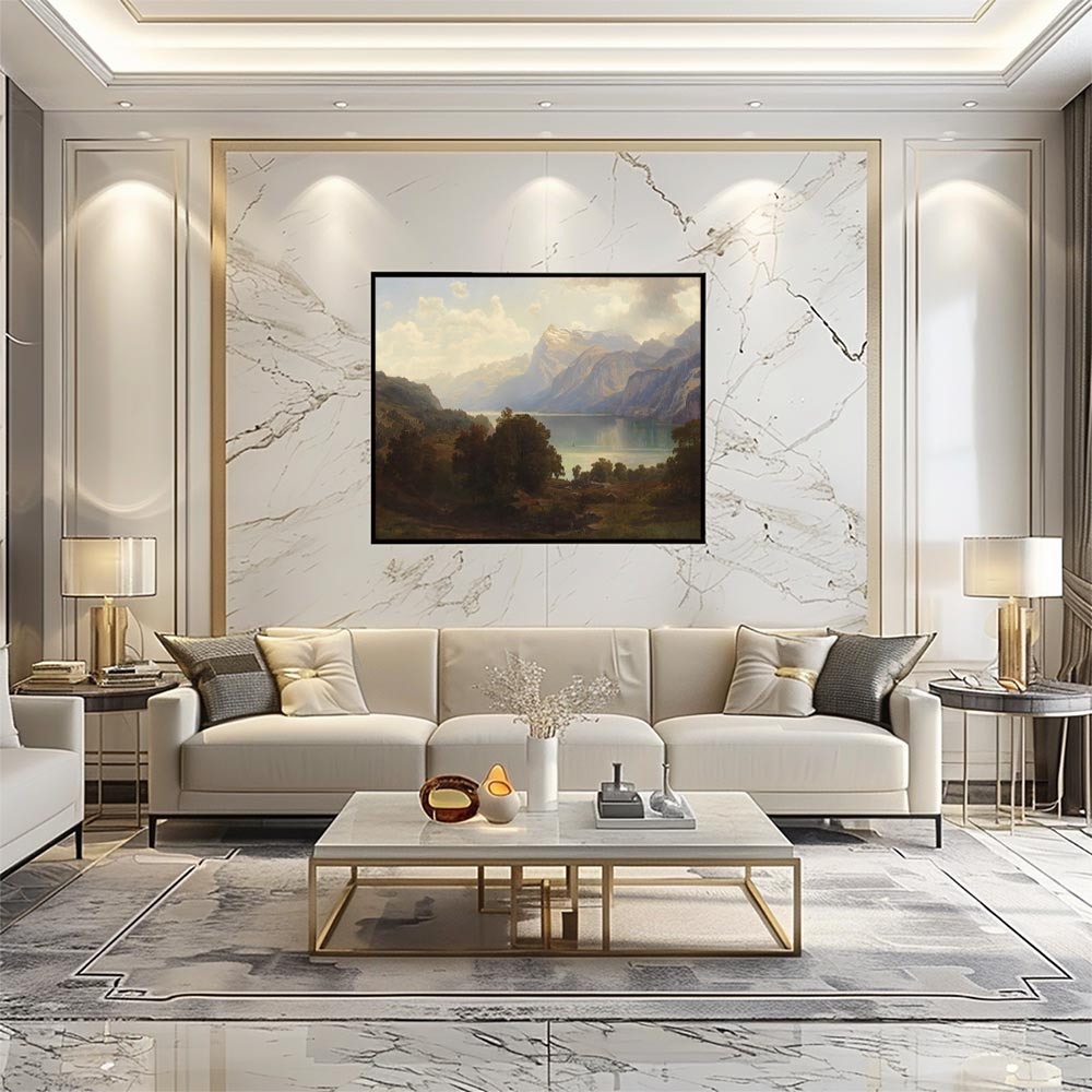 世界の古い絵画 レトロポスター デジタルリマスターAm Vierwaldstattersee mit Blick auf das Pilatusmassiv インテリア a0 a1 a2 a3 a4 b4 b0 b1 b2 b3作品 油絵 水彩画 おしゃれ モダン シンプル お洒落【bn-poster-2700】