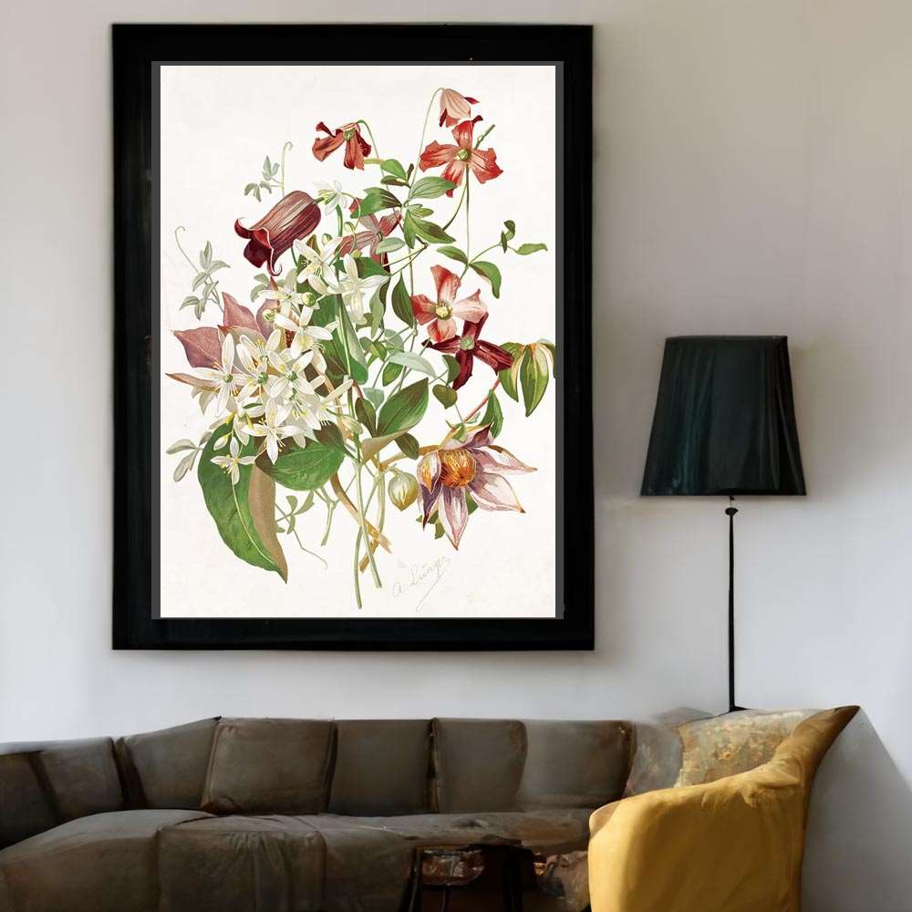 ポスター 花 植物 柄 総柄 パターン【用紙×...の紹介画像2