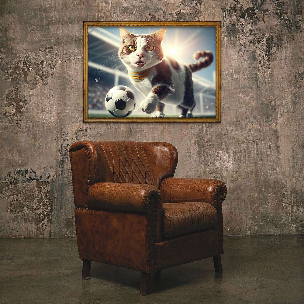 ファッションポスターEFPIのポスター 働くネコ 猫 アニマル 動物 カワイイ ポップ シュール スポーツ インテリア おしゃれ アート モダン a0 a1 a2 a3 a4 b0 b1 b2 b3 b4 特大 大きい 小さい 横【si-poster-61】｜アングル2