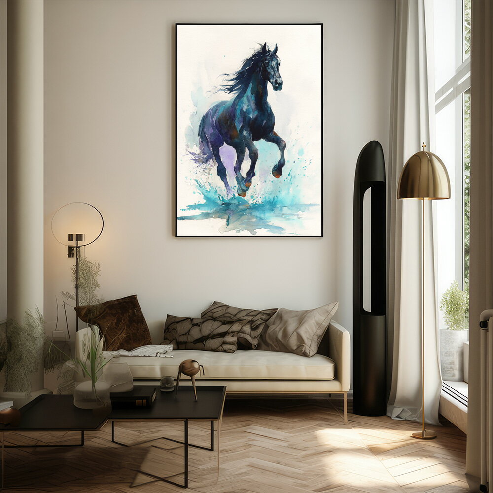 馬 ホース 絵 絵画 写真 動物 アニマル 北欧 ポップ アート 手書き 安い ポスター インテリア おしゃれ プリントポスター フォト イラスト【lm-poster-7399】 2