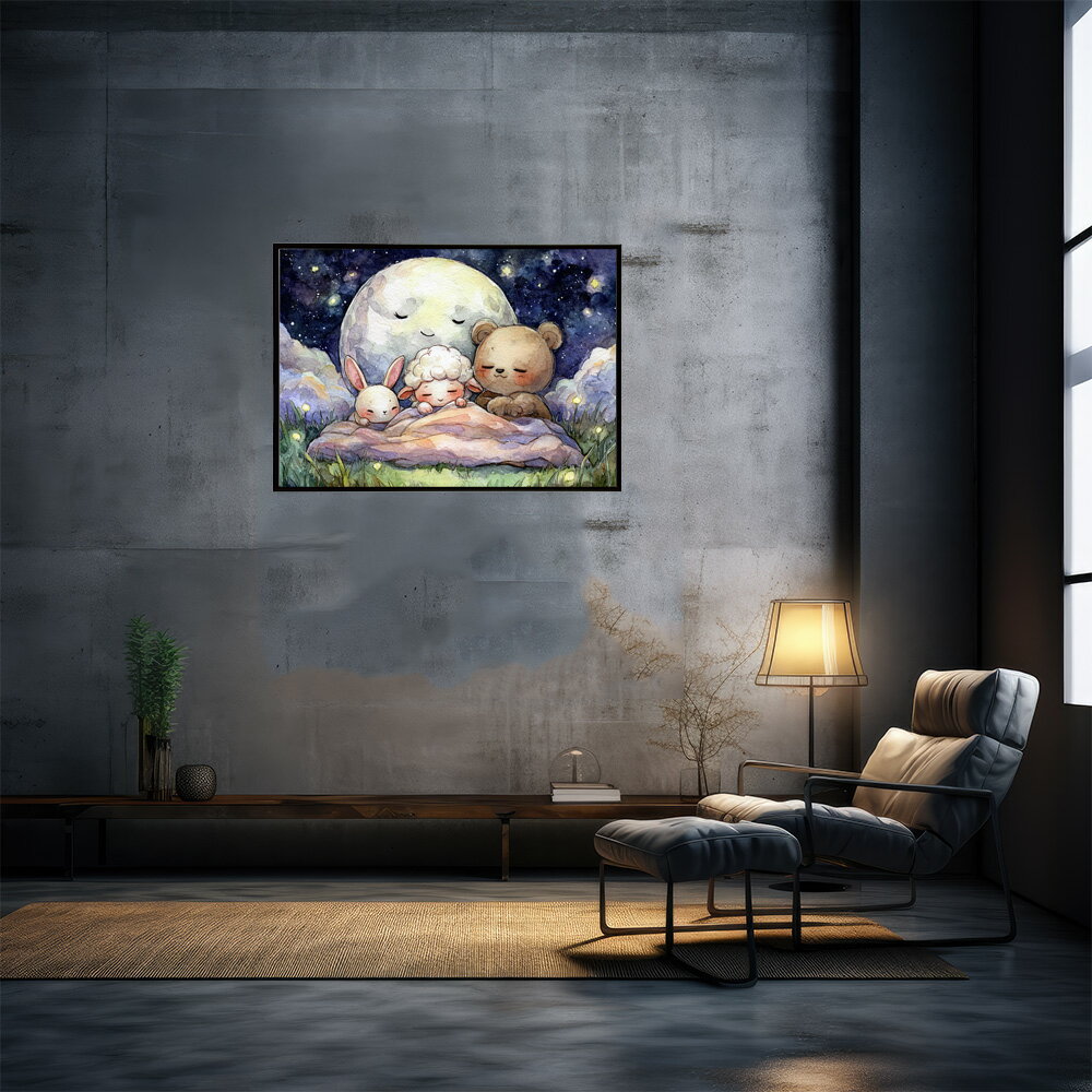 動物 アニマル 仲良し 子供 ポスター 用紙とサイズが選べる インテリア おしゃれ ...