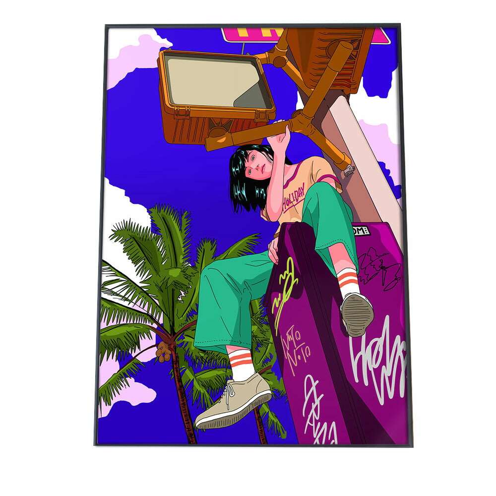 CHAO! ポスター イラストレーターインテリア 人気イラストレーター CHAO! オリジナルインテリア フォト イラスト レトロ 可愛い 絵 絵画 a0 a1 a2 a3 a4 b0 b1 b2 b3 b4 特大 大きい 小さい 縦【chao-poster-6】