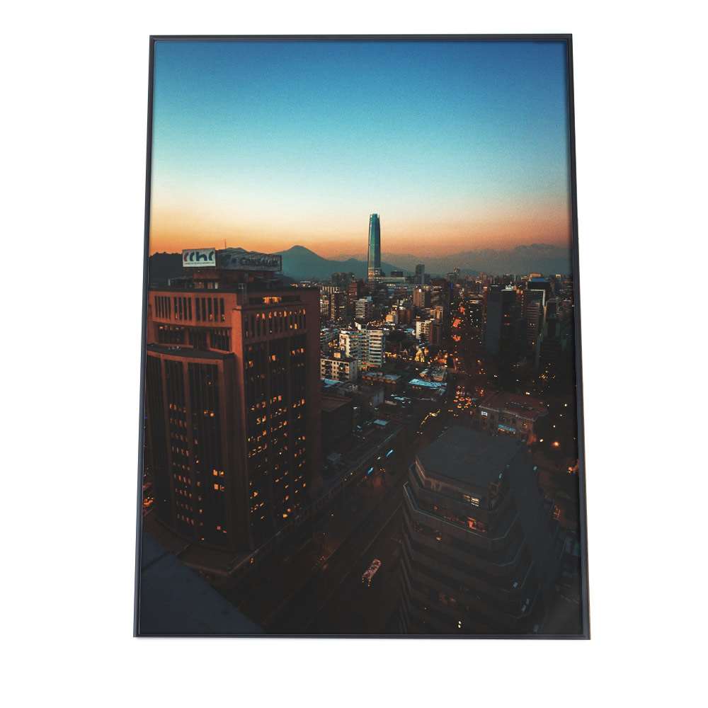 海外 街並み アートプリント ポスター インテリア おしゃれ アート モダン シンプル お洒落 サンセット 空 夕日 キレイ 綺麗 ブルックリン 縦【fg-po...