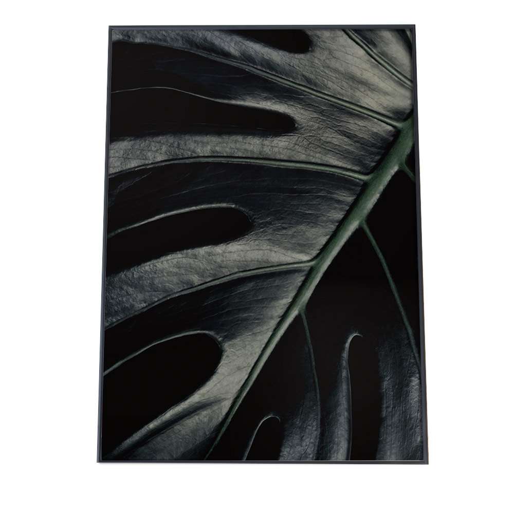 植物 モンステラ 黒 ナチュラル アートプリント ポスター インテリア おしゃれ アート モダン シンプル お洒落 観葉植物 縦【fg-poster-548】