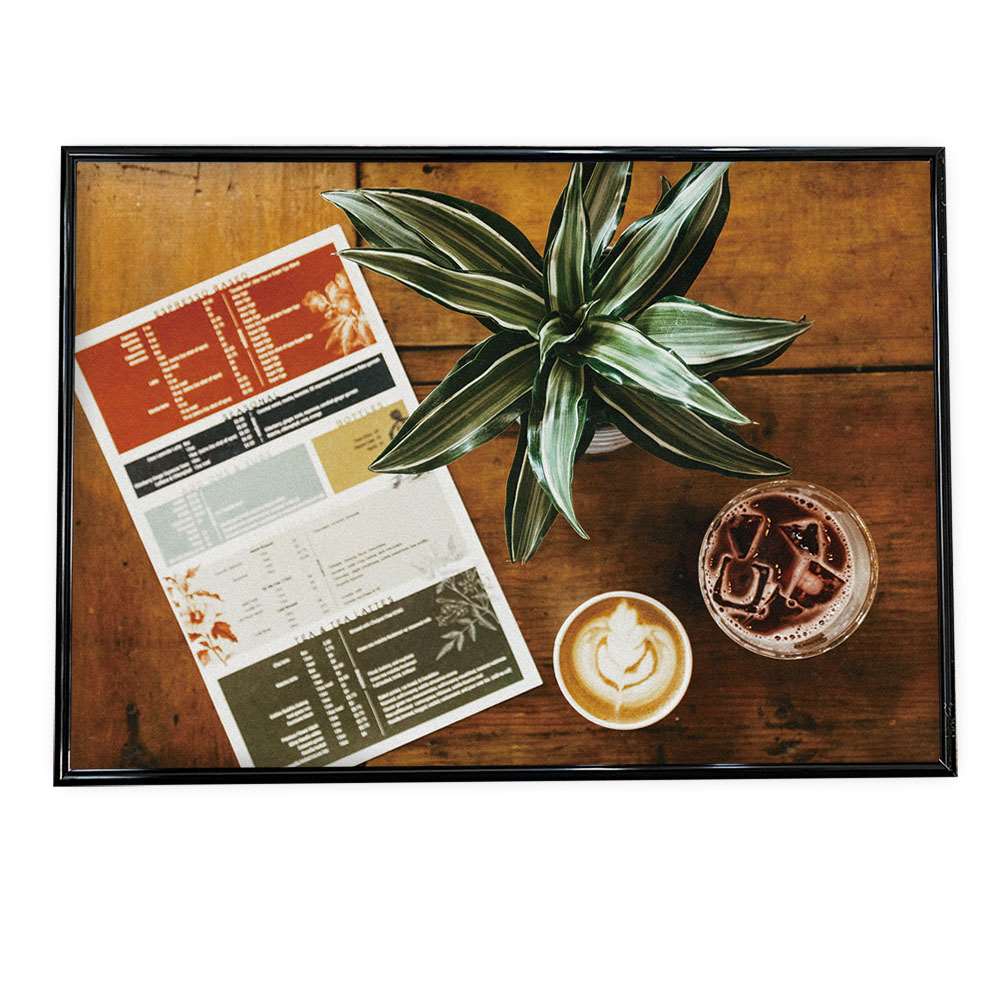 アートプリント ポスター インテリア おしゃれ フォト カフェ コーヒー ラテ カップ お茶 おいしそう ..