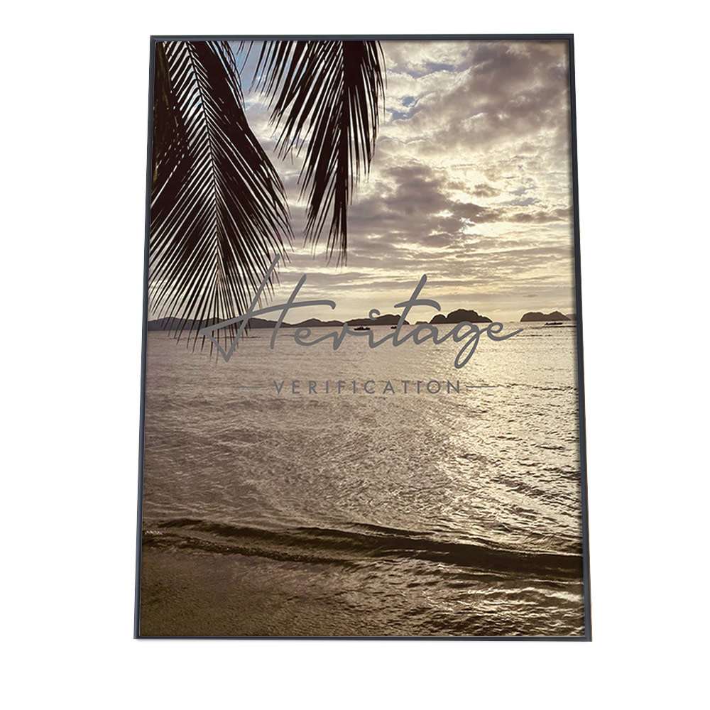 ヤシの木 夕暮れ 海外 風景 アートプリント ポスター インテリア フォトおしゃれ ホワイト ヤシの木 空 海 かわいい ナチュラル 自然 縦【pbg-poster-5007】のサムネイル