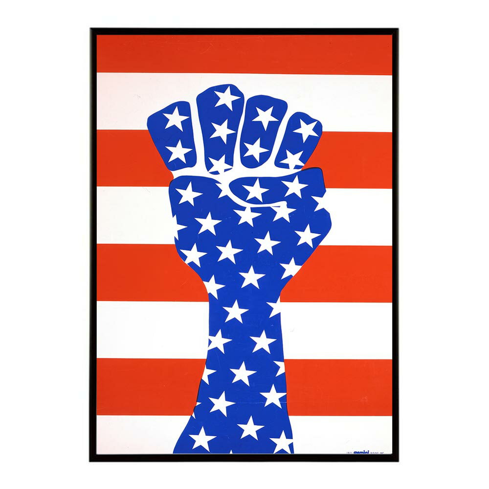 Clenched_fist_with_stars_and_stripes 超レトロポスター デジタルリマスター 復刻 クラシック 古典 古き良き インテリア おしゃれ プリントポスター フォト オシャレ アート モダン シンプル お洒落 特大 大きい【bn-poster-1100】