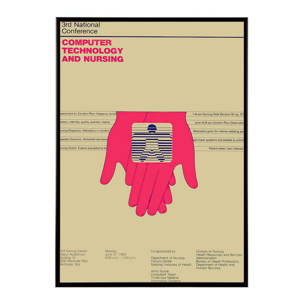 Computer_technology_and_nursing 超レトロポスター デジタルリマスター 復刻 クラシック 古典 古き良..
