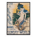 June 16. Great summer resort number of the New York Sunday World超古いポスター 復刻 デジタルリ...