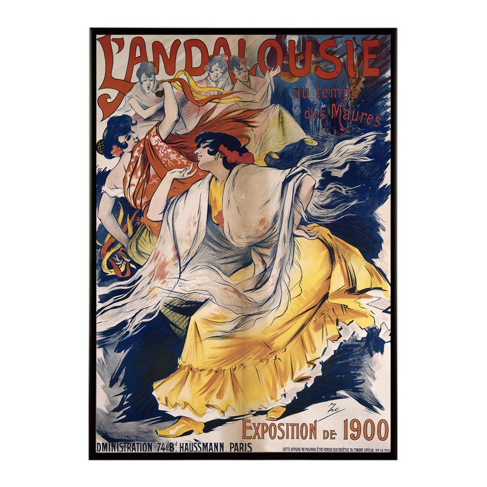 L’andalousie超古いポスター 復刻 デジタルリマスター 古典 アンティーク 中世 昭和 大正 歴史 インテリア おしゃれ プリントポスター フォト オシャレ アート モダン