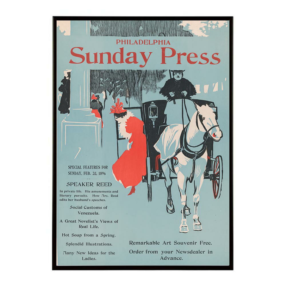 Philadelphia_Sunday_Press;_February_2nd超古いポスター 復刻 デジタルリマスター 古典 アンティーク 中世 昭和 大正 歴史 インテリア おしゃれ プリントポスター フォト オシャレ アート モダン