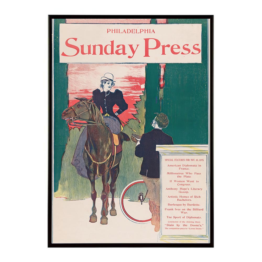 Philadelphia_Sunday_Press;_November0th超古いポスター 復刻 デジタルリマスター 古典 アンティーク 中世 昭和 大正 歴史 インテリア おしゃれ プリントポスター フォト オシャレ アート モダン