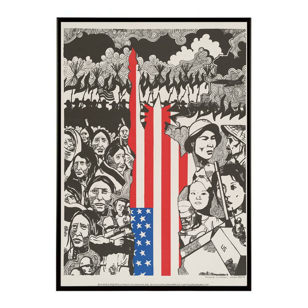 եåݥEFPI㤨Poster showing composite drawing juxtaposing North American Indians with Vietnamese, with flag in shape of Statue of Liberty superimposedĶŤݥ  ǥޥ ŵ ƥ  ե   bn-poster-1420ۡפβǤʤ990ߤˤʤޤ