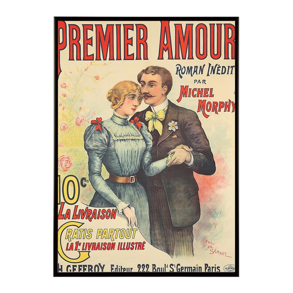 Premier_Amour超古いポスター 復刻 デジタルリマスター 古典 アンティーク 中世 昭和 大正 歴史 インテリア おしゃれ プリントポスター フォト オシャレ アート モダン【bn-poster-1430】