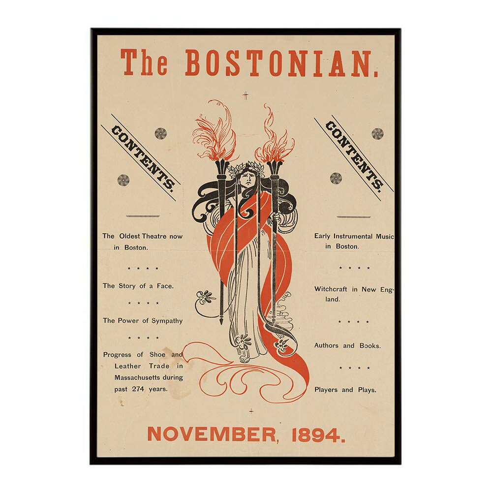 The_Bostonian._November894超古いポスター 復刻 デジタルリマスター 古典 アンティーク 中世 昭和 大正 歴史 インテリア おしゃれ プリントポスター フォト オシャレ アート モダン【bn-poster-1612】