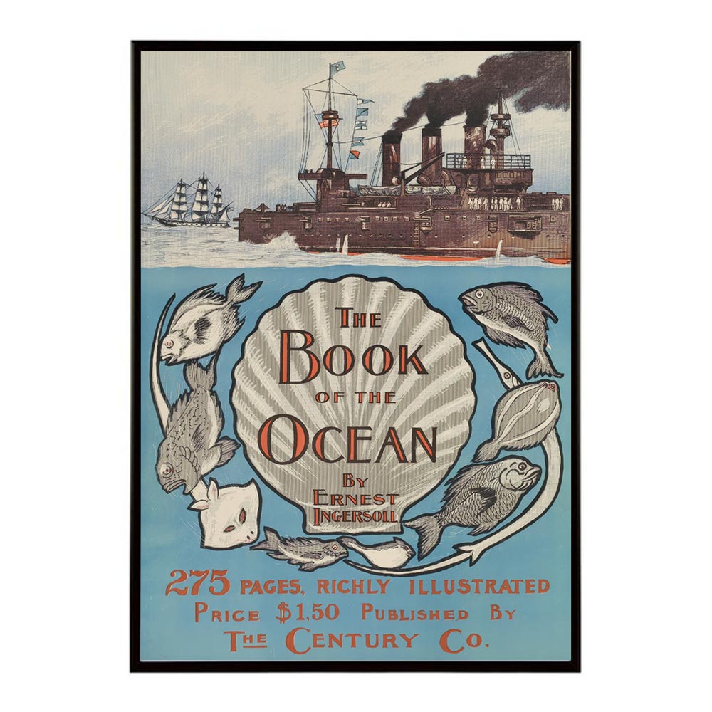 Rakuten - The_book_of_the_ocean超古いポスター 復刻 デジタルリマスター 古典 アンティーク 中世 昭和 大正 歴史 インテリア おしゃれ プリントポスター フォト オシャレ アート モダン【bn-poster-1665】