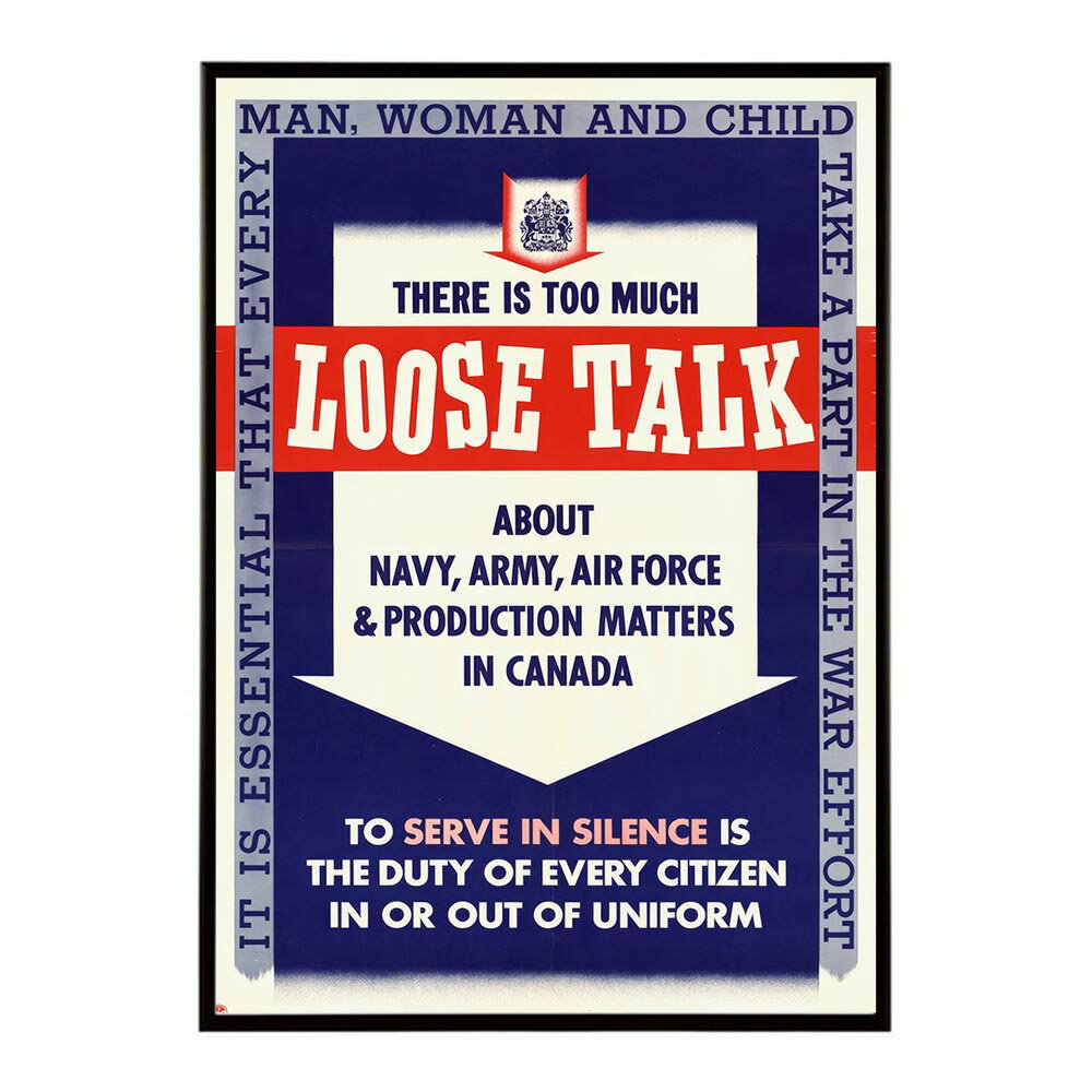 There_is_Too_Much_Loose_Talk超古いポスター 復刻 デジタルリマスター 古典 アンティーク 中世 昭和 ..