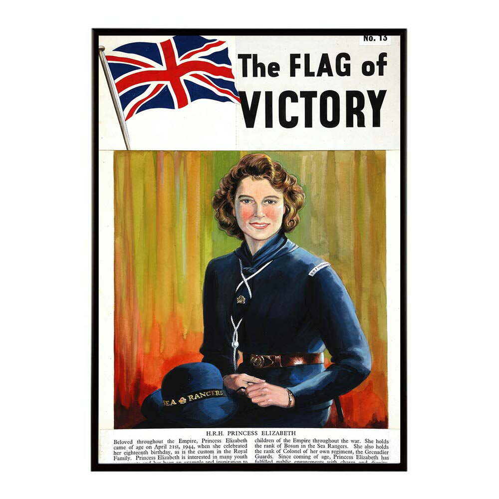HRH_Princess_Elizabeth_in_uniform_of_Sea_Rangers 超レトロ 古い 世界 ポスター インテリア クラシック 古典 ヴィンテージ アンティーク デジタルリマスター おしゃれ プリントポスター フォト オシャレ アート モダン 