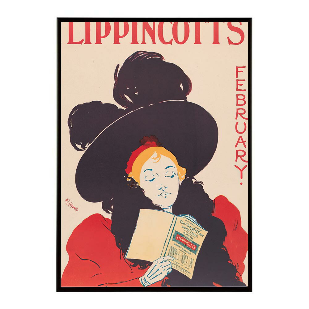 Lippincott’s_February 超レトロ 古い 世界 ポスター インテリア クラシック 古典 ヴィンテージ アンティーク デジタルリマスター おしゃれ プリントポスター フォト オシャレ アート モダン 【bn-poster-1928】
