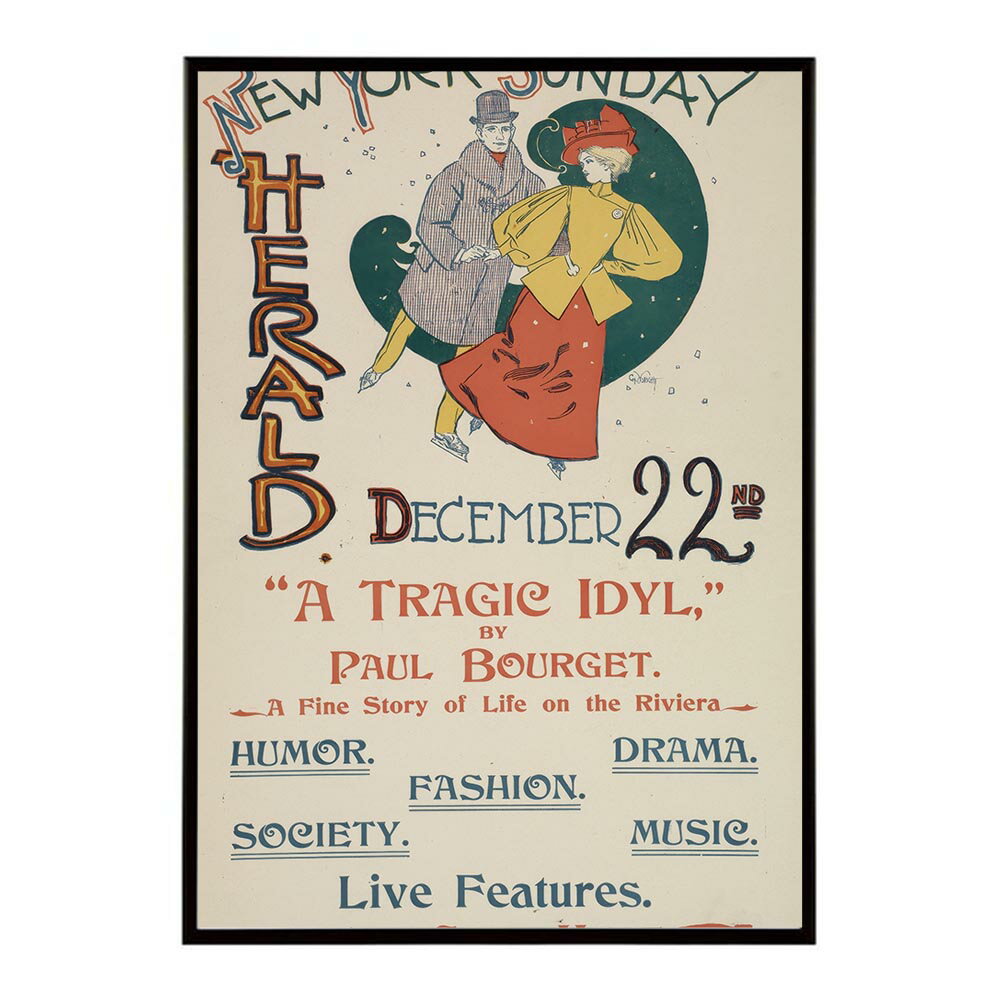 New_York_Sunday_herald._December_22nd 超レトロ 古い 世界 ポスター インテリア クラシック 古典 ヴィンテージ アンティーク デジタルリマスター おしゃれ プリントポスター フォト オシャレ アート モダン 