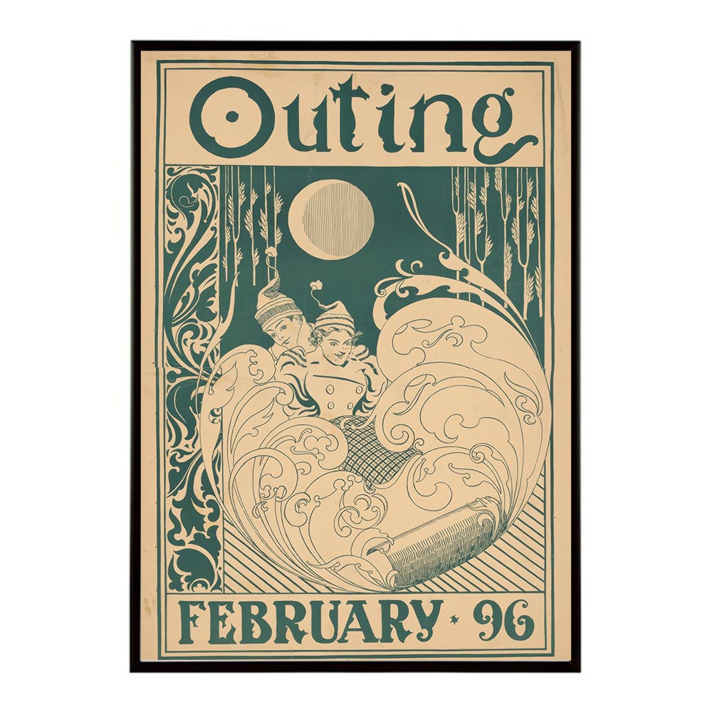 Outing_for_February_’96 超レトロ 古い 世界 ポスター インテリア クラシック 古典 ヴィンテージ アンティーク デジタルリマスター おしゃれ プリントポスター フォト オシャレ アート モダン 