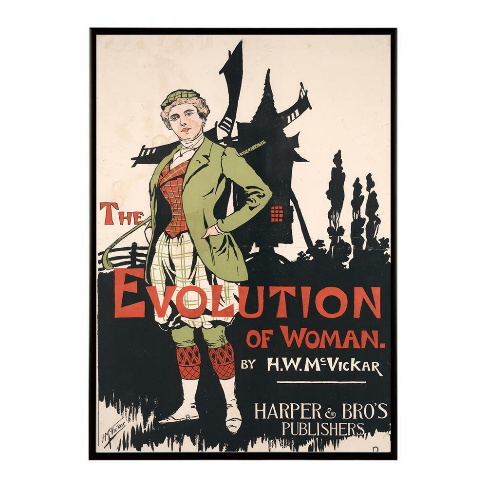 The evolution of woman 超レトロ 古い 世界 ポスター インテリア クラシック 古典 ヴィンテージ アンティーク デジタルリマスター おしゃれ プリントポスター フォト オシャレ アート モダン 【bn-poster-2238】