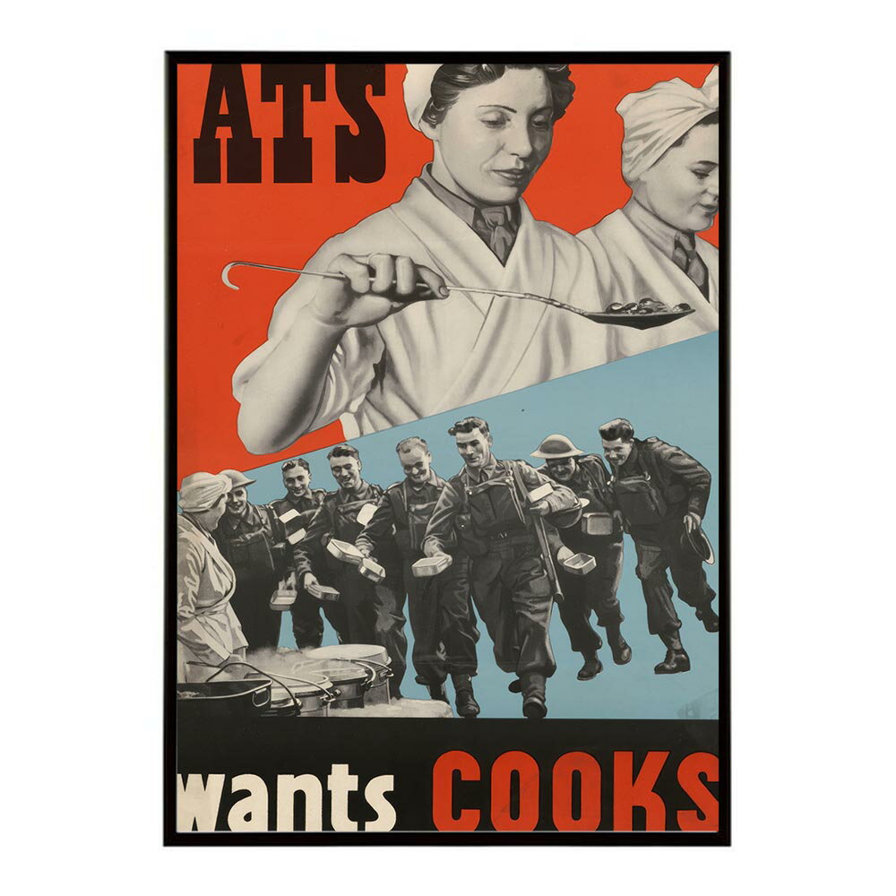 The_ATS_Wants_Cooks 超レトロ 古い 世界 ポスター インテリア クラシック 古典 ヴィンテージ アンティ..