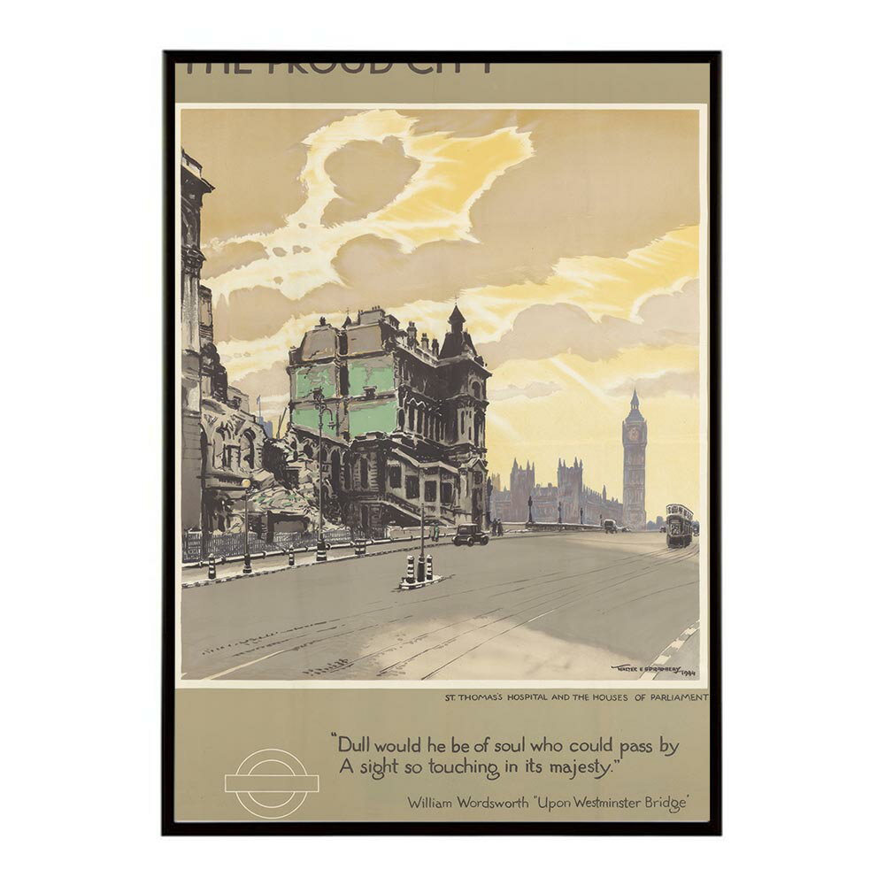 The_Proud_City_?_St._Thomas’s_Hospital_and_the_Houses_of_Parliament 超レトロ 古い 世界 ポスター インテリア クラシック 古典 ヴィンテージ アンティーク デジタルリマスター おしゃれ プリントポスター フォト オシャレ アート モダン 【bn-poster-2299】