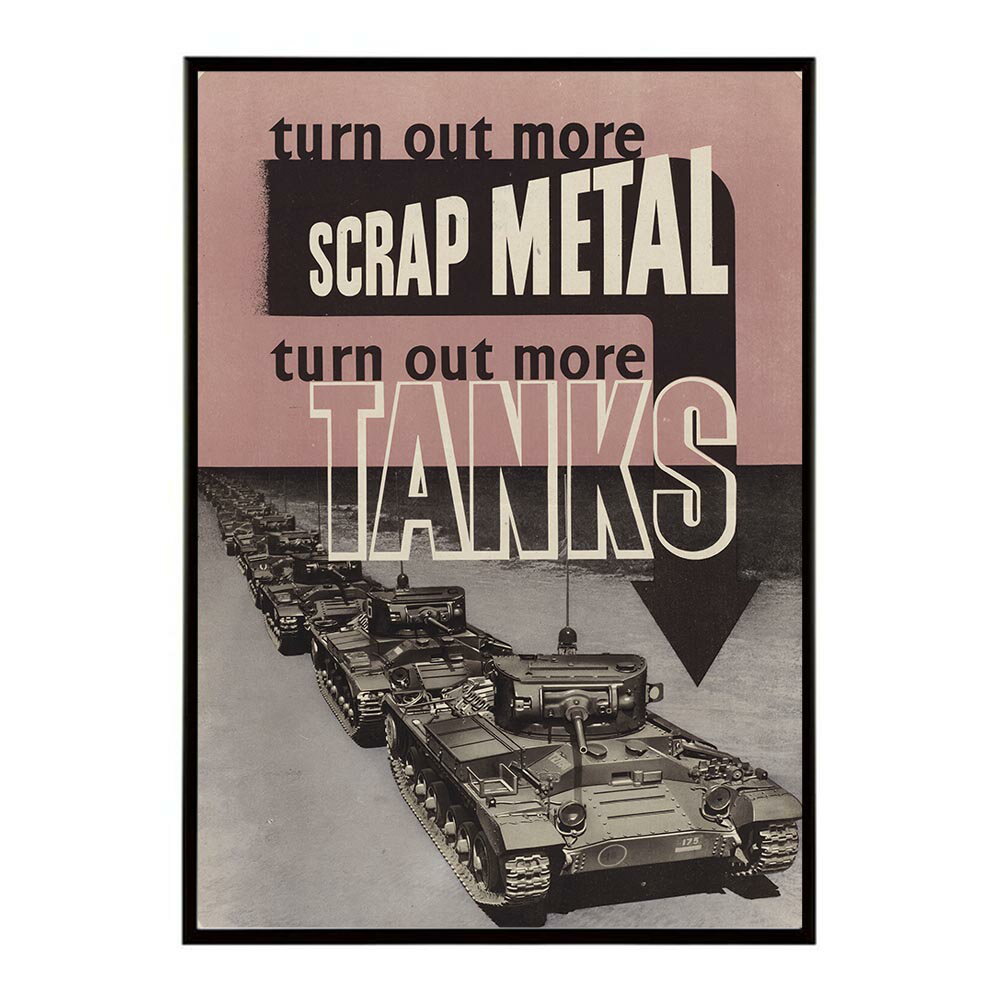 Turn_out_More_Scrap_Metal_Turn_out_More_Tanks 超レトロ 古い 世界 ポスター インテリア クラシック 古典 ヴィンテージ アンティーク デジタルリマスター おしゃれ プリントポスター フォト オシャレ アート モダン 
