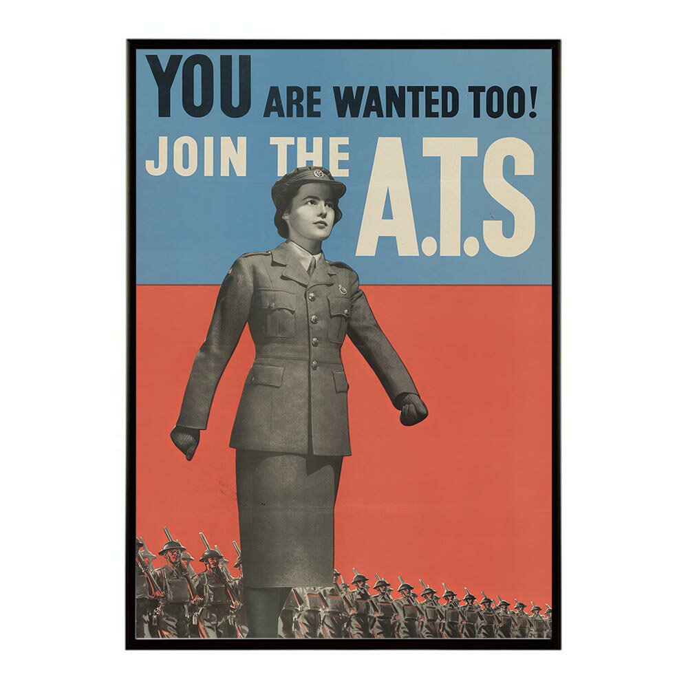 You Are Wanted Too! Join the A.T.S. 超レトロ 古い 世界 ポスター インテリア クラシック 古典 ヴィンテージ アンティーク デジタルリマスター おしゃれ プリントポスター フォト オシャレ アート モダン 【bn-poster-2473】