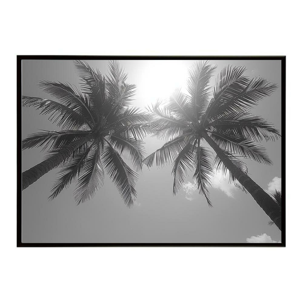 エモーショナルサーフ ヴィンテージ サーフ アンティーク 白黒 セピア ポスター インテリア おしゃれ フォト オシャレ アート モダン 海岸 ヤシの木 海 ビーチ 夏 サーフィン【lh-poster-5327】