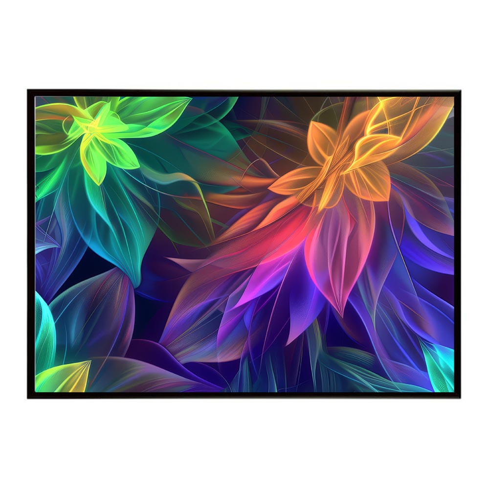 オーロラ レインボー キラキラ 花 フラワー 植物 ブーケ 絵画 イラストポスター 用紙とサイズが選べる インテリア おしゃれ プリントポスター フォト オシャレ アート モダン シンプル お洒落 特大 大きい【lh-poster-5490】