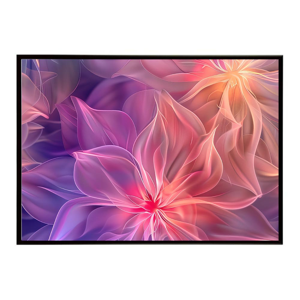 オーロラ レインボー キラキラ 花 フラワー 植物 ブーケ 絵画 イラストポスター 用紙とサイズが選べる インテリア おしゃれ プリントポスター フォト オシャレ アート モダン シンプル お洒落 特大 大きい【lh-poster-5506】