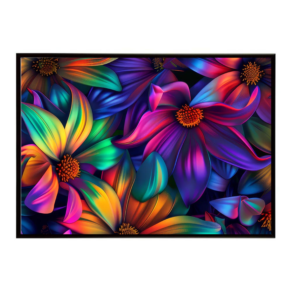ビビット 派手 花 フラワー 植物 ブーケ 絵画 イラストポスター 用紙とサイズが選べる インテリア おしゃれ プリントポスター フォト オシャレ アート モダン シンプル お洒落 特大 大きい【lh-poster-5554】