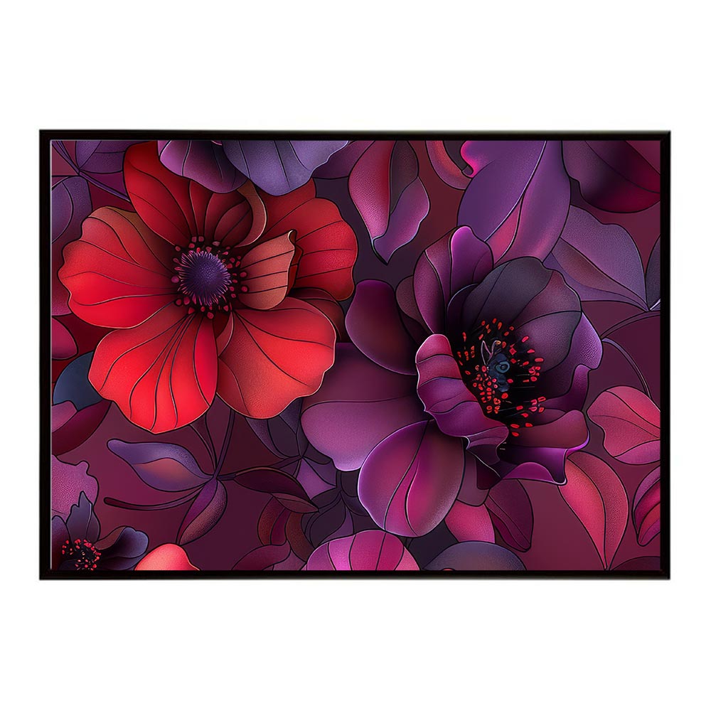 ラグジュアリー 豪華 派手 花 フラワー 植物 ブーケ 絵画 イラストポスター 用紙と...