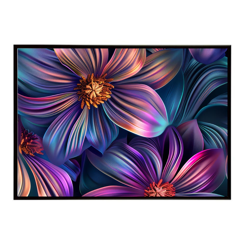 メタリック ビビット ビビッド 金属質 花 フラワー 植物 ブーケ 絵画 イラストポスター 用紙とサイズが選べる インテリア おしゃれ プリントポスター フォト オシャレ アート モダン シンプル お洒落 特大 大きい【lh-poster-5599】
