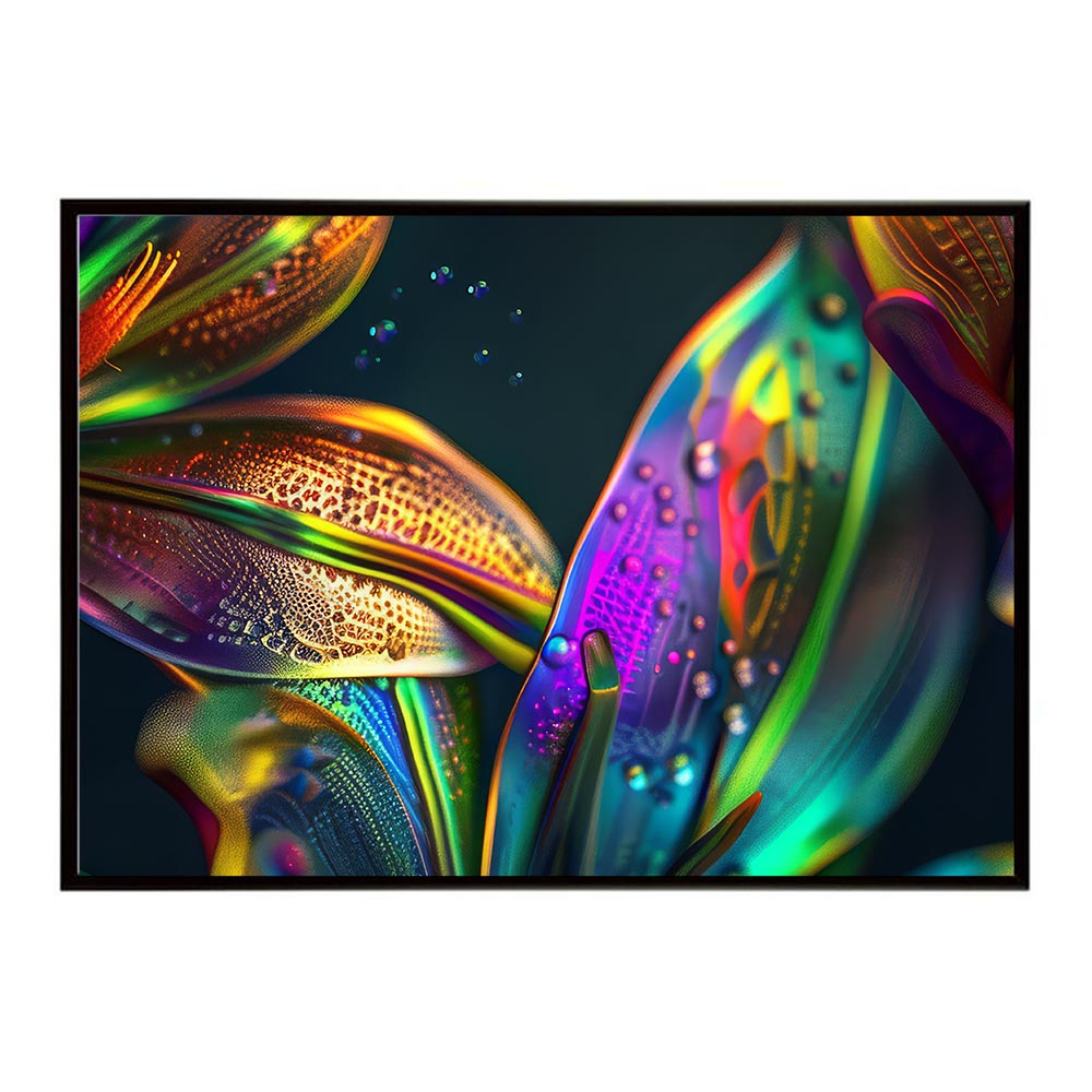 メタリック ビビット ビビッド 金属質 花 フラワー 植物 ブーケ 絵画 イラストポスター 用紙とサイズが選べる インテリア おしゃれ プリントポスター フォト オシャレ アート モダン シンプル お洒落 特大 大きい【lh-poster-5601】