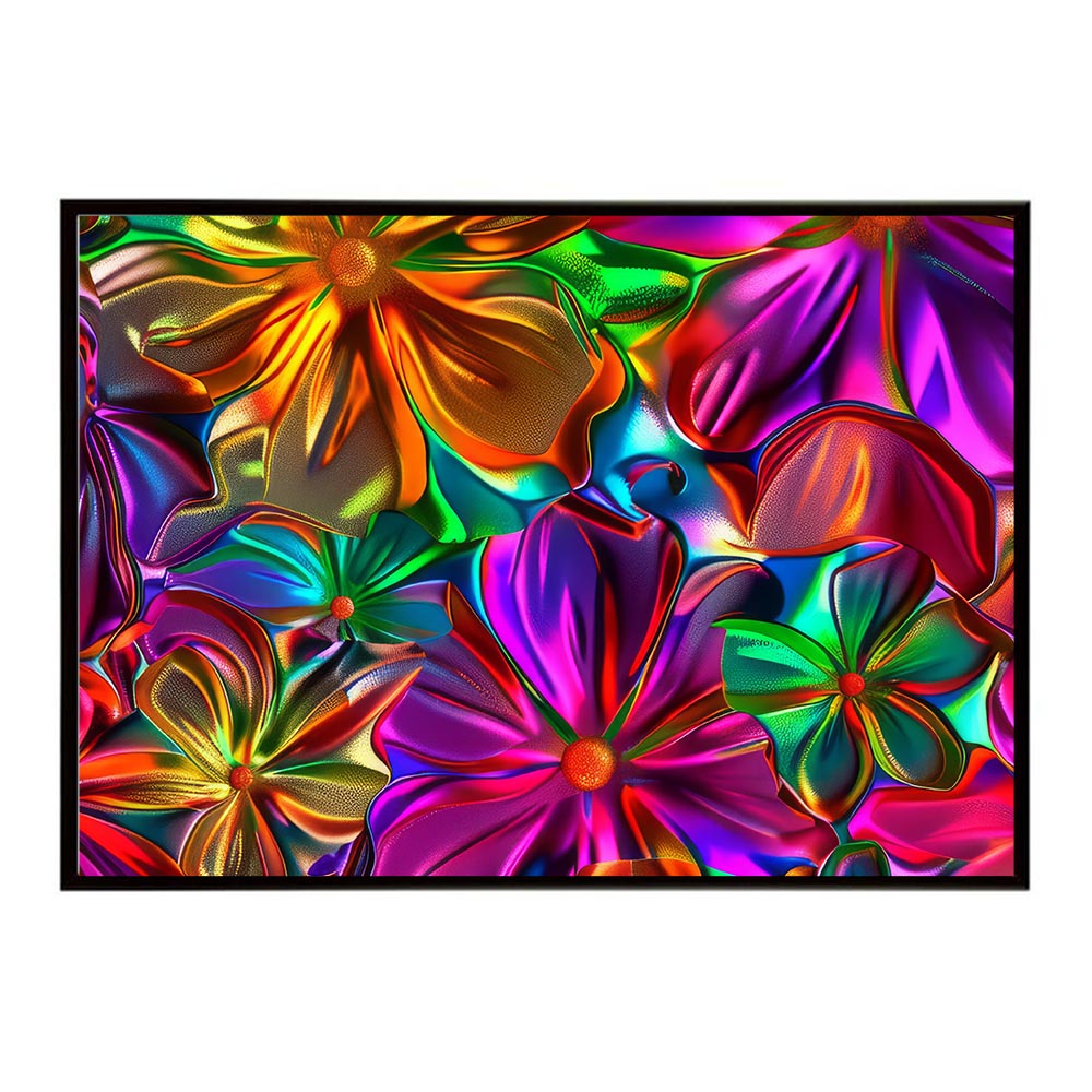 メタリック ビビット ビビッド 金属質 花 フラワー 植物 ブーケ 絵画 イラストポスター 用紙とサイズが選べる インテリア おしゃれ プリントポスター フォト オシャレ アート モダン シンプル お洒落 特大 大きい【lh-poster-5603】