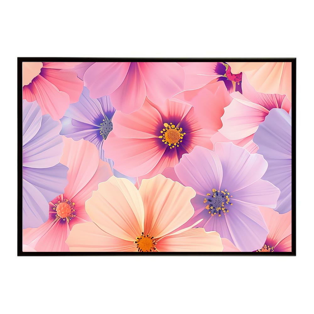 ゴージャス パステル 花 フラワー 植物 ブーケ 絵画 イラストポスター 用紙とサイズが選べる インテリア おしゃれ プリントポスター フォト オシャレ アート モダン シンプル お洒落 特大 大きい【lh-poster-5752】