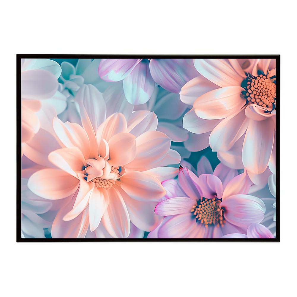 ゴージャス パステル 花 フラワー 植物 ブーケ 絵画 イラストポスター 用紙とサイズが選べる インテリア おしゃれ プリントポスター フォト オシャレ アート モダン シンプル お洒落 特大 大きい【lh-poster-5766】