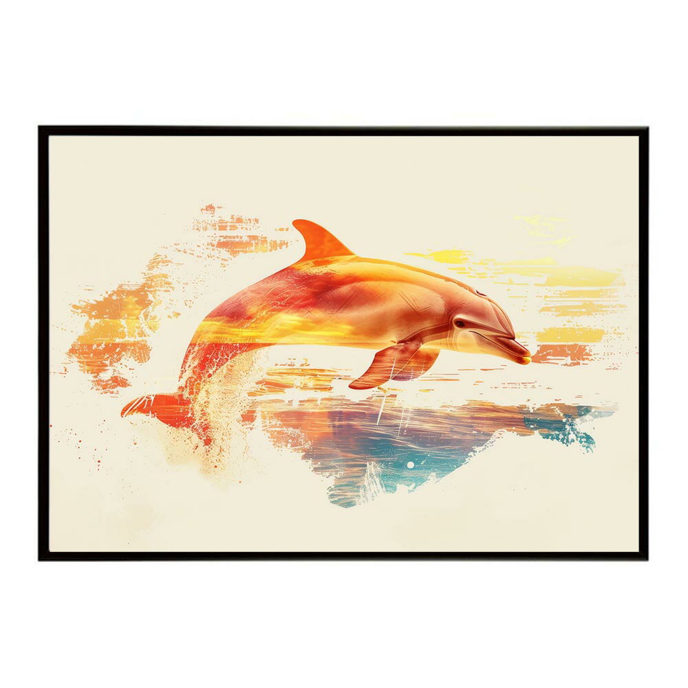 イルカ 海 ブルー ドルフィン 夏 ポスター クジラ シャチ 水族館 水中　南国 ハワイ 自然 サーフ用紙とサイズが選べる インテリア おしゃれ プリントポスター フォト オシャレ アート お洒落 特大 大きい【lh-poster-5821】