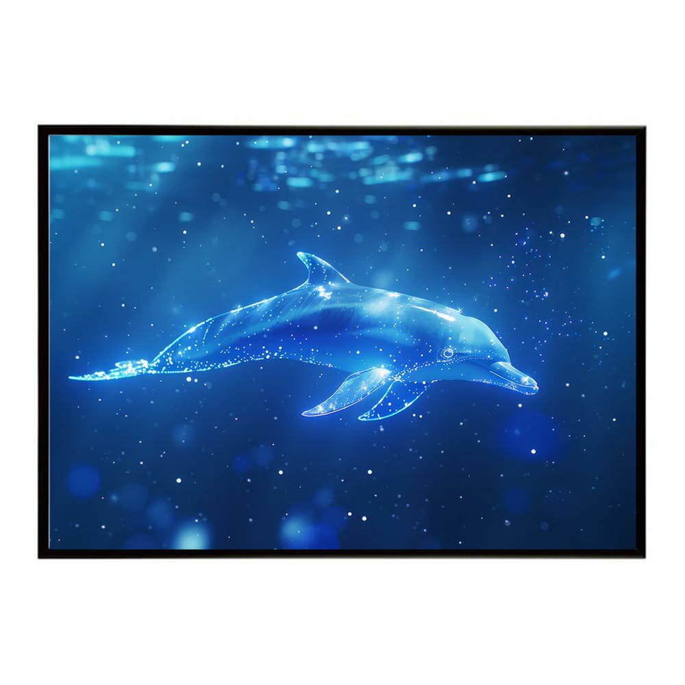 イルカ 海 ブルー ドルフィン 夏 ポスター クジラ シャチ 水族館 水中　南国 ハワイ 自然 サーフ用紙とサイズが選べる インテリア おしゃれ プリントポスター フォト オシャレ アート お洒落 特大 大きい【lh-poster-5951】