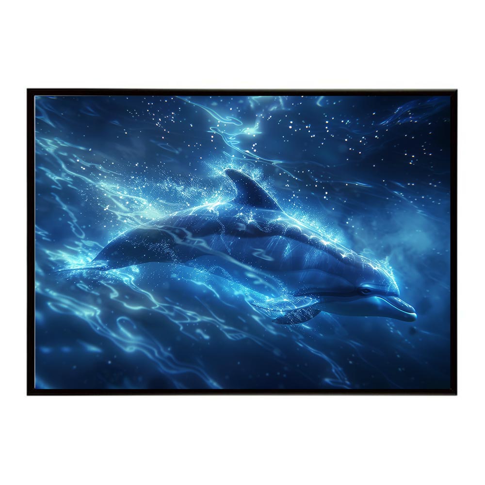 イルカ 海 ブルー ドルフィン 夏 ポスター クジラ シャチ 水族館 水中　南国 ハワイ 自然 サーフ用紙とサイズが選べる インテリア おしゃれ プリントポスター フォト オシャレ アート お洒落 特大 大きい【lh-poster-5960】