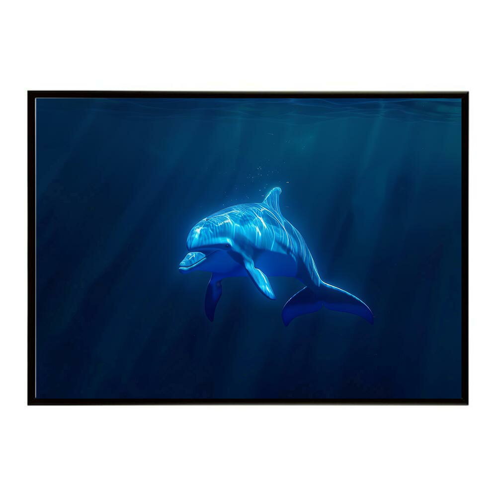 イルカ 海 ブルー ドルフィン 夏 ポスター クジラ シャチ 水族館 水中　南国 ハワイ 自然 サーフ用紙とサイズが選べる インテリア おしゃれ プリントポスター フォト オシャレ アート お洒落 特大 大きい【lh-poster-5963】