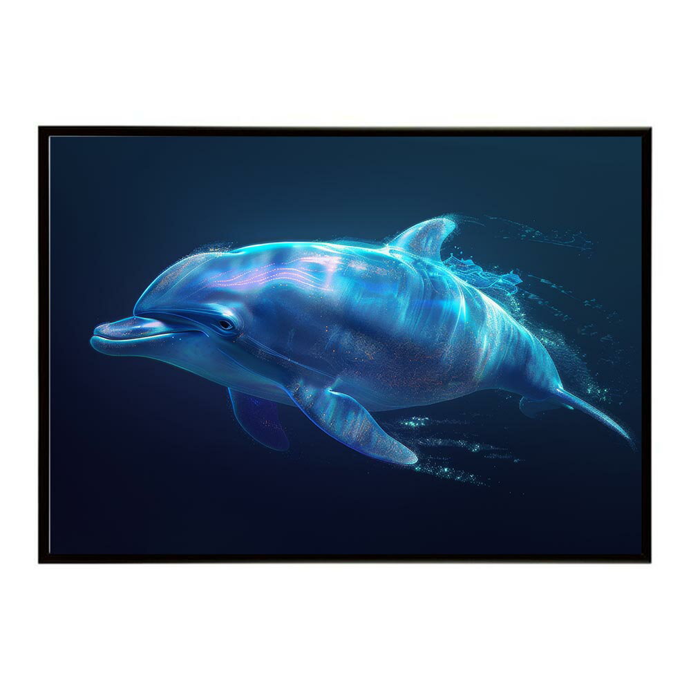 イルカ 海 ブルー ドルフィン 夏 ポスター クジラ シャチ 水族館 水中　南国 ハワイ 自然 サーフ用紙とサイズが選べる インテリア おしゃれ プリントポスター フォト オシャレ アート お洒落 特大 大きい【lh-poster-5968】