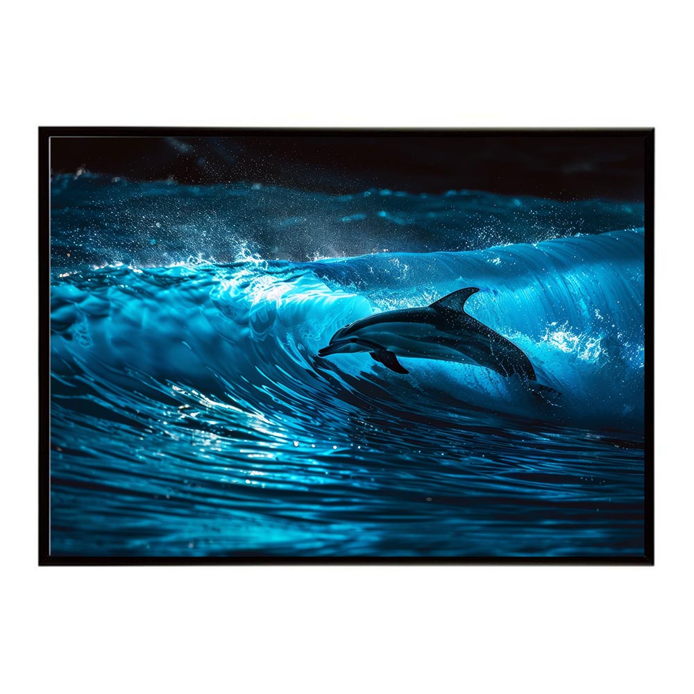 イルカ 海 ブルー ドルフィン 夏 ポスター クジラ シャチ 水族館 水中　南国 ハワイ 自然 サーフ用紙とサイズが選べる インテリア おしゃれ プリントポスター フォト オシャレ アート お洒落 特大 大きい【lh-poster-5971】