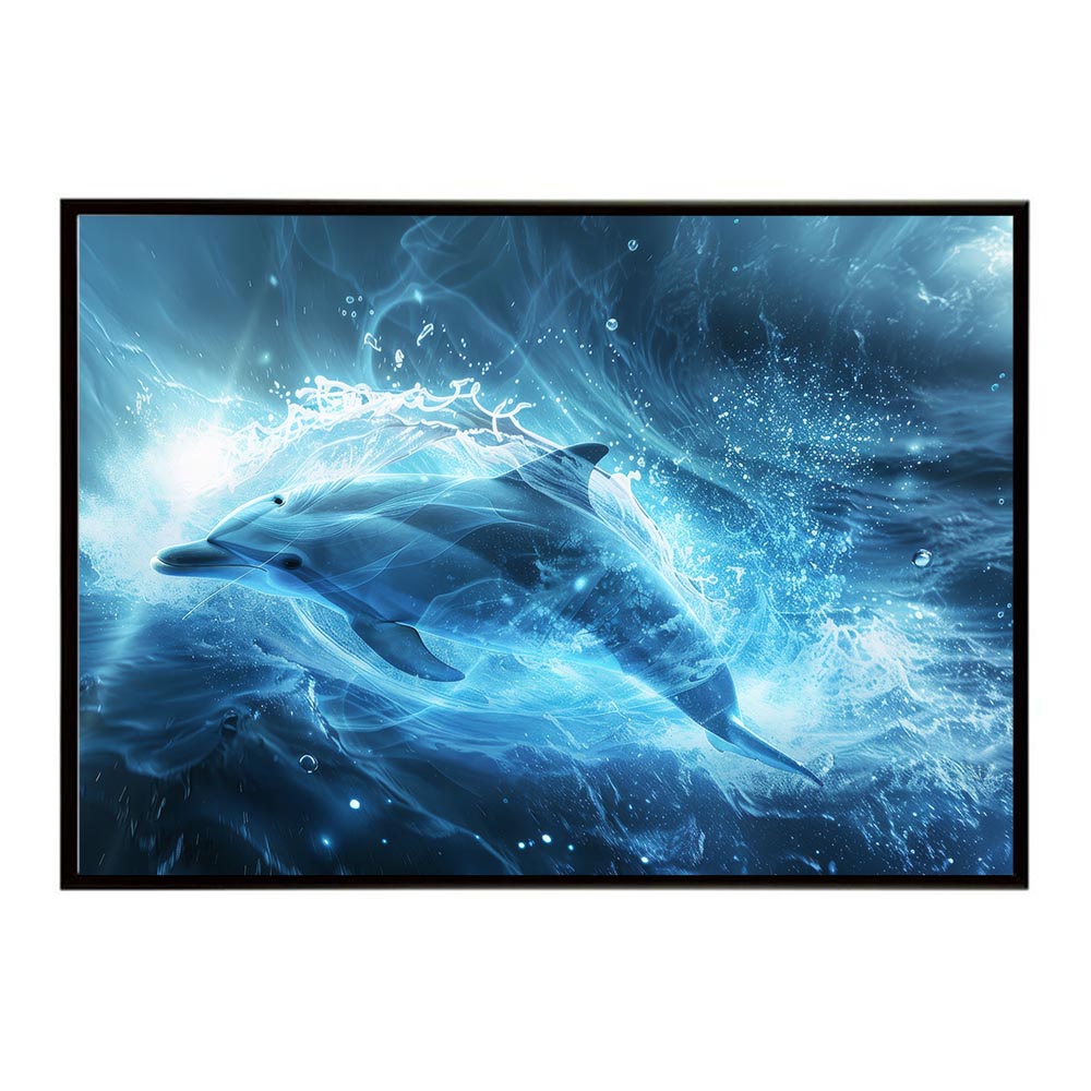 イルカ 海 ブルー ドルフィン 夏 ポスター クジラ シャチ 水族館 水中　南国 ハワイ 自然 サーフ用紙とサイズが選べる インテリア おしゃれ プリントポスター フォト オシャレ アート お洒落 特大 大きい【lh-poster-5977】